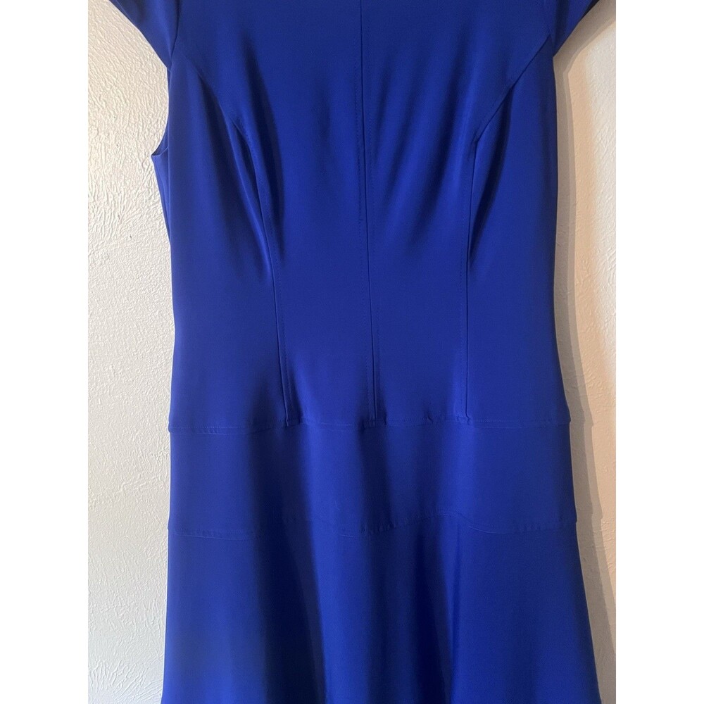 Ann Klein Royal Blue Fit Flare Dress Size 6 Women's Knee Length Quality NWOT - Picture 5 of 7